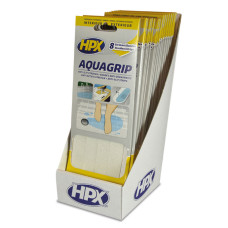 Лента безопасности AQUA GRIP 20мм х 240мм х 8шт, прозрачная (блистер)